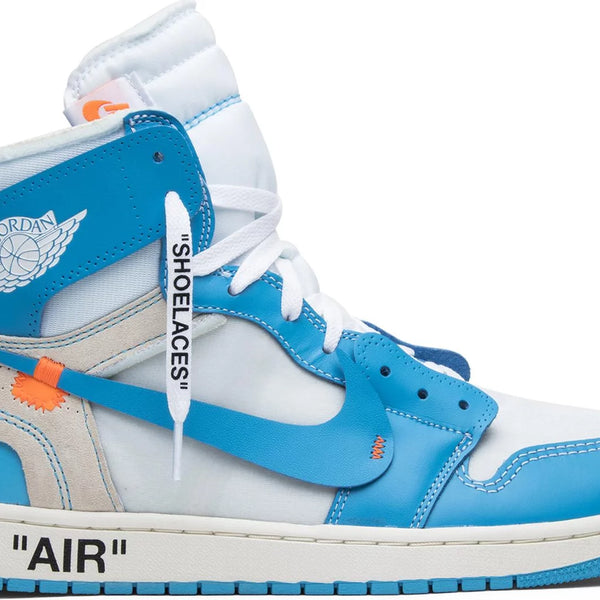靴 Off-White Air Jordan 1 Blue/White Off-White × Nike Air Jordan 1 High Blue Mens Nike Air Jordans 1